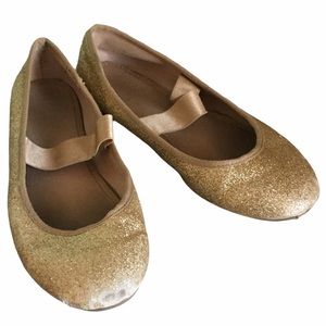 Old Navy Girls’ Gold Glitter Mary Jane Ballet Flat